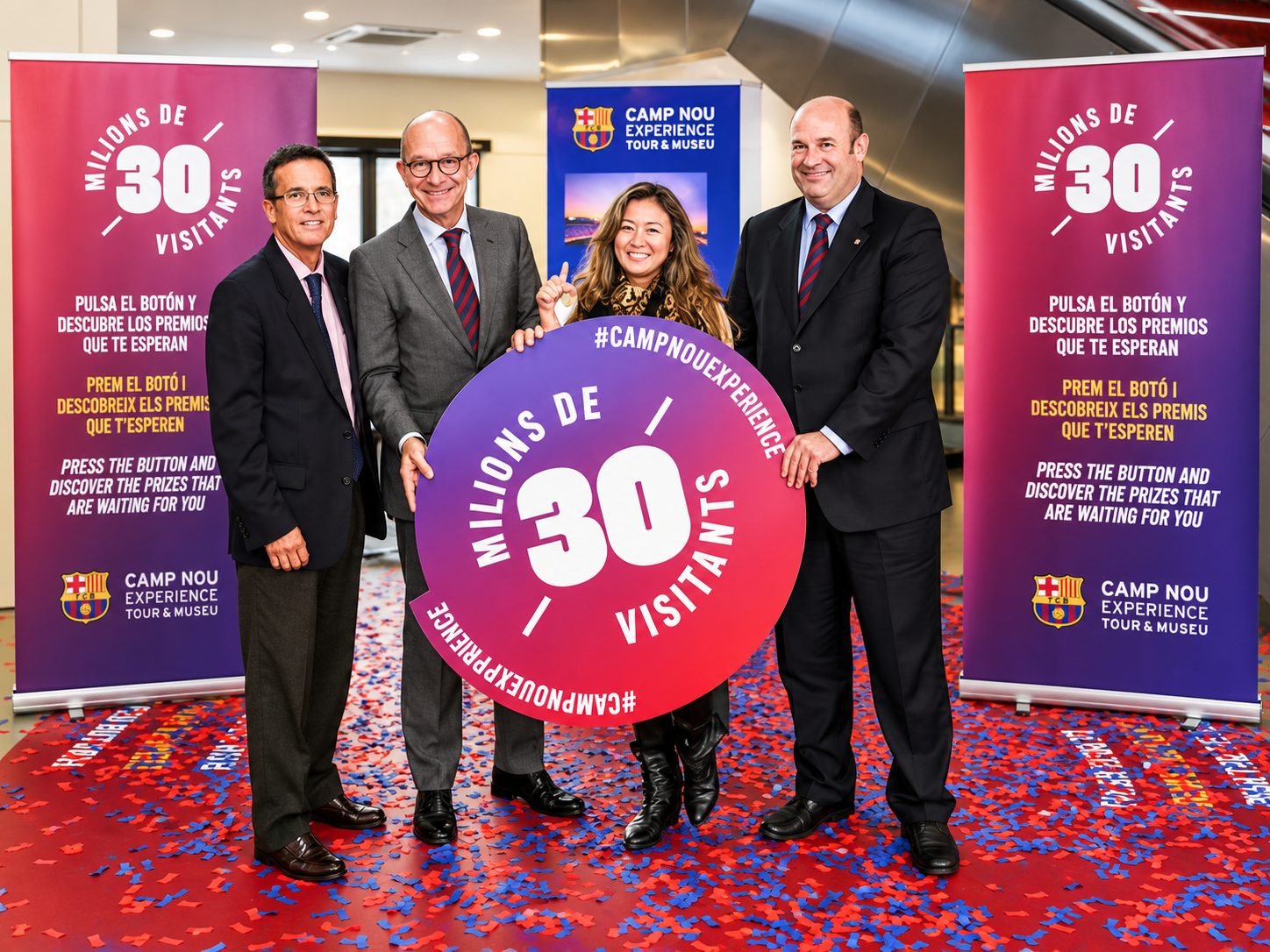 Instalación 30 Milions de visitants para FC Barcelona, Barcelona