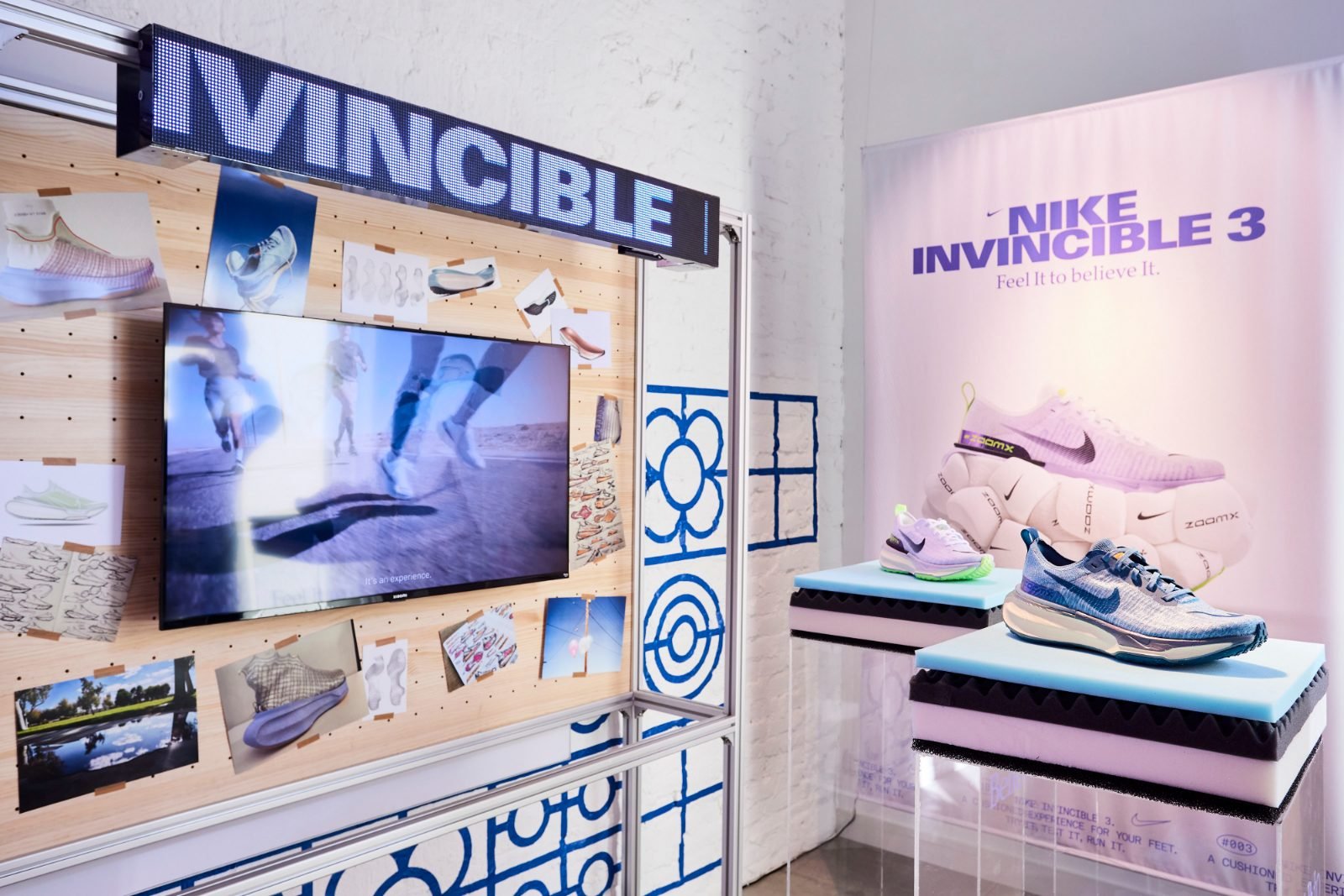 Stand y elementos para evento Nike Invincible para Nike, Barcelona
